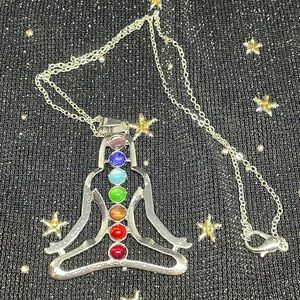 Spiritual protection CHAKRA NECKLACE HandMade Rave Meditation Yoga Manifestation